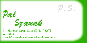 pal szamak business card